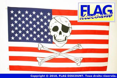 Foto Bandera De Estados Unidos Con Pirata - America - Usa - Ee.uu - 150x90cm - foto 241816