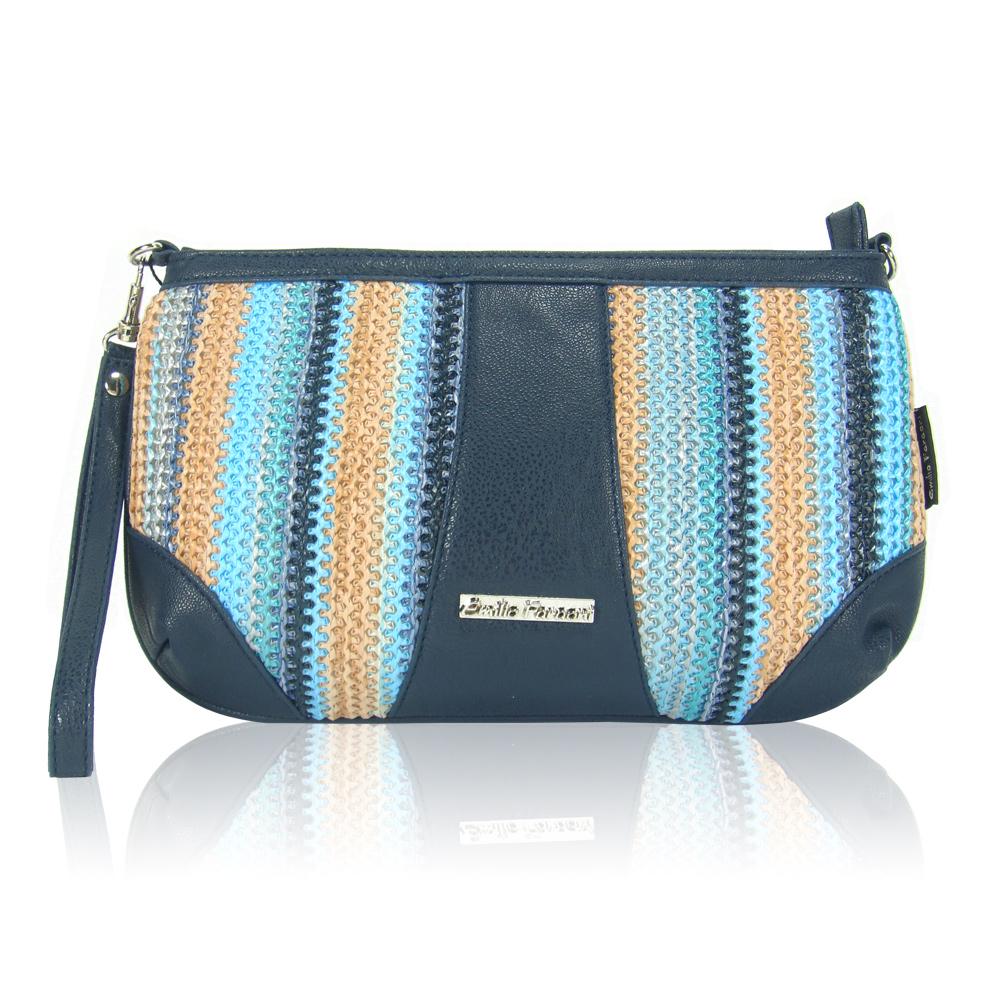 Foto Bandolera rafia azul
