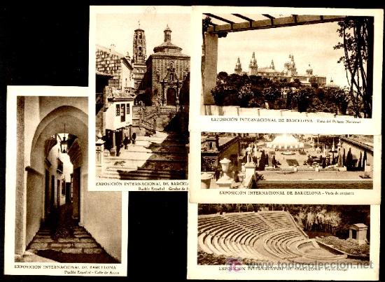 Foto barcelona: lote de 5 t postales antiguas, en sepia, sin circular foto 44818
