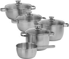 Foto Bateria cocina inox 5 piezas bra royal tapa cristal foto 58519