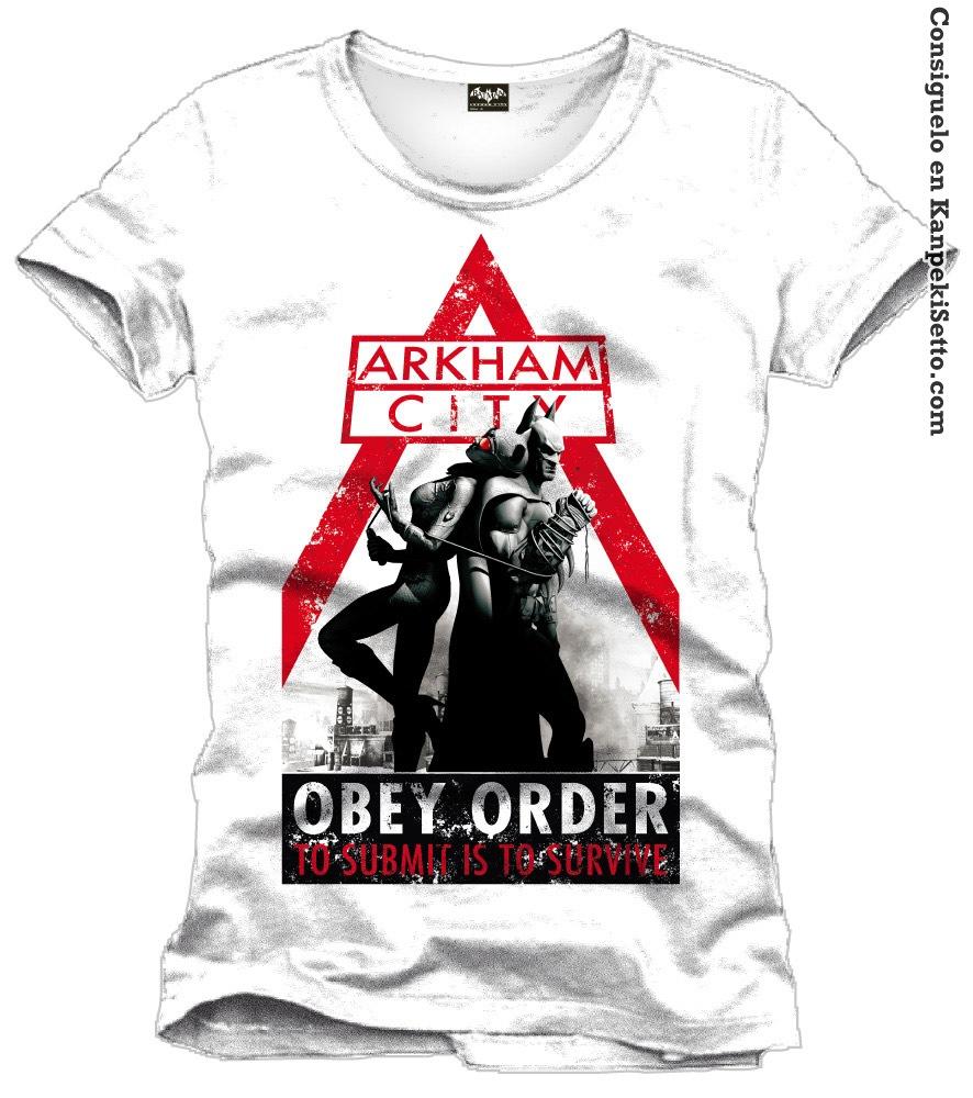 Foto Batman Arkham City Camiseta Obey Blanca Talla M foto 782384