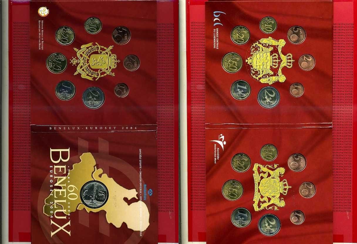 Foto Be Ne Lux Euro Kursmünzensatz, 3 x 3,88 Euro 2004 foto 126615