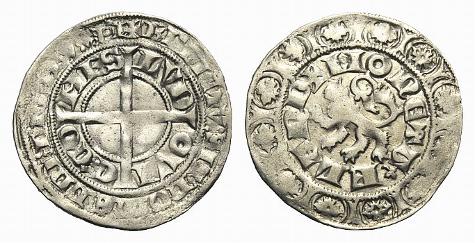 Foto Belgien-Flandern Löwengroschen 1322-1346