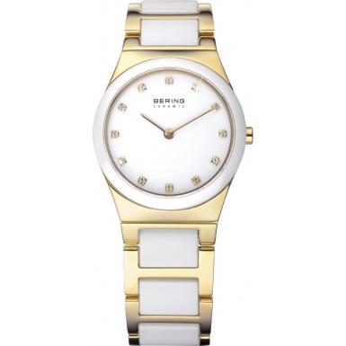 Foto Bering Time Ladies Ceramic White Gold Watch Model Number:32230-751