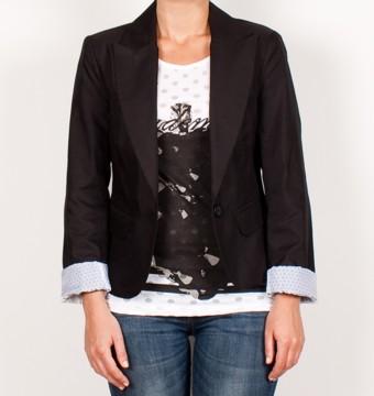 Foto blazer negro ichi forro topos