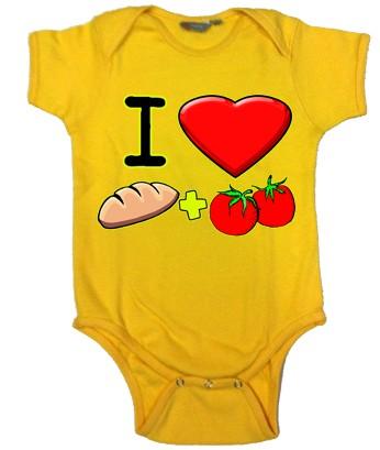 Foto Body bebé amarillo i love pa amb tomaquet foto 95904