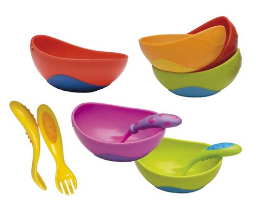 Foto Bol de Comida Sure Grip y cubiertos Wacky Ware foto 133425
