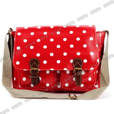 Foto Bolso De Bandolera 124cm Para Mujer Estilo De Mensajero Color Rojo Con Mancha foto 252289