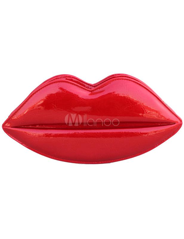 Foto Bolso de noche único rojo beso femenino de la seda