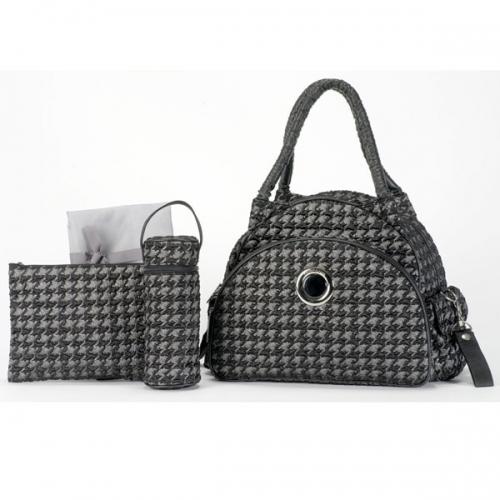 Foto Bolso herringbone negro-gris kalencom