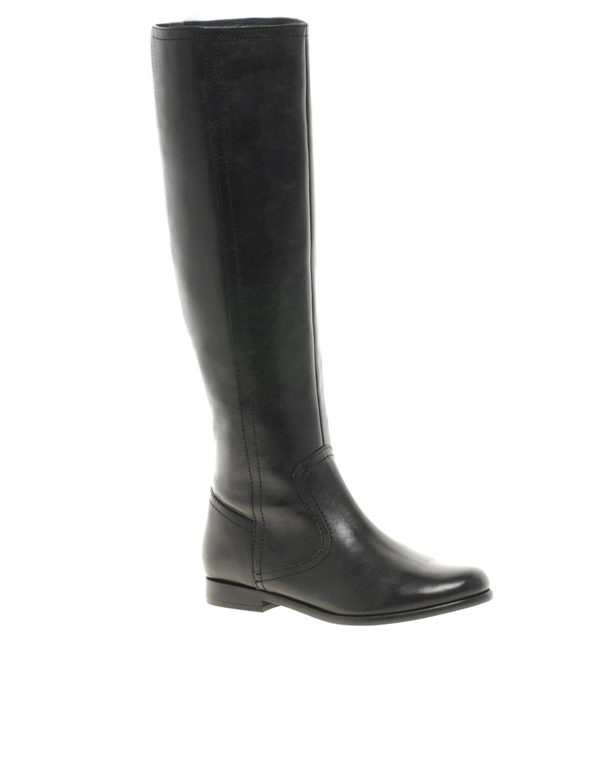 Foto Botas de cuero de caña alta CHIEF de ASOS Negro foto 4685