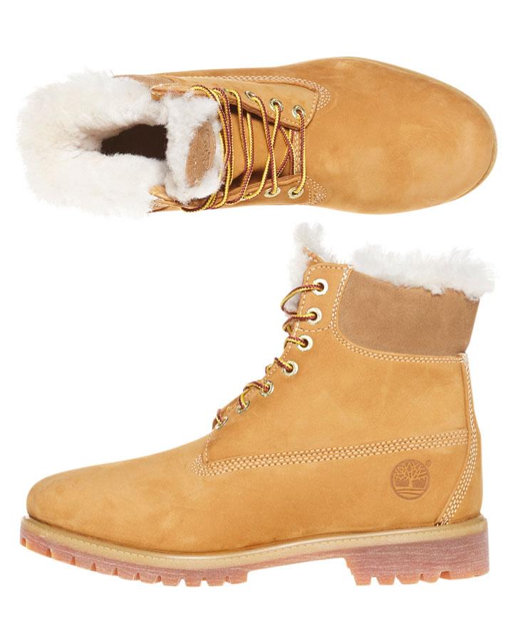 Foto Botas Forradas De Timberland, Forro Polar/piel, 6'' - Nobuk Trigo foto 490166