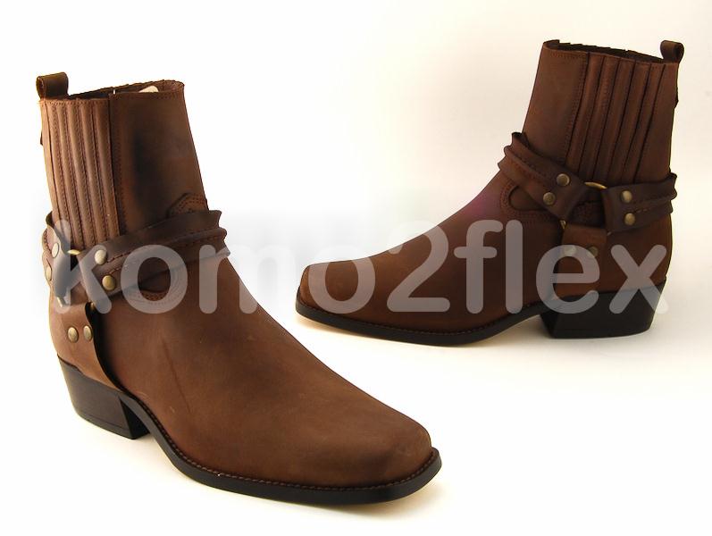 Foto botas piel cowboy vaquero motero, cuero, talla 43 - hombre - zapato foto 589727
