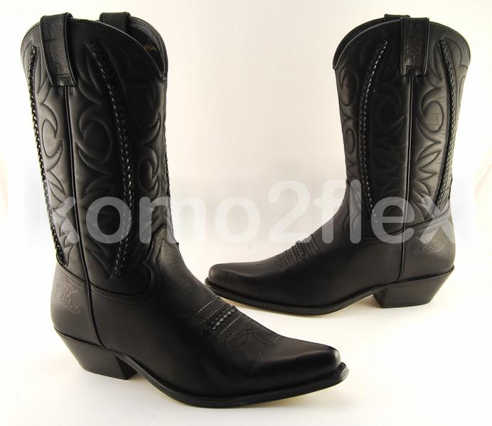 Foto botas piel cowboy vaquero motero, negro, talla 39 - hombre - zapato foto 174392