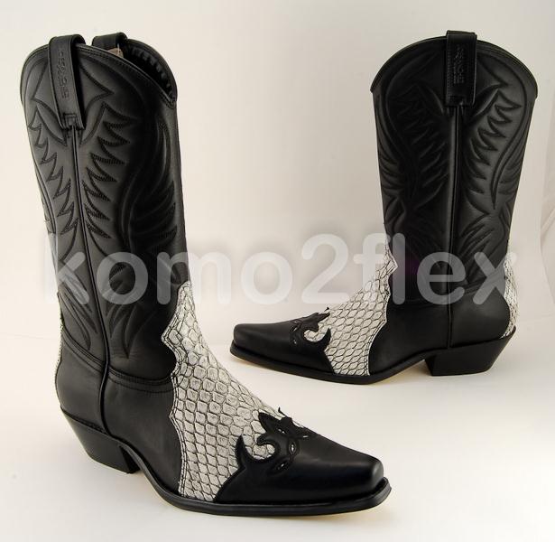 Foto botas piel cowboy vaquero motero, negro, talla 40 - hombre - zapato
