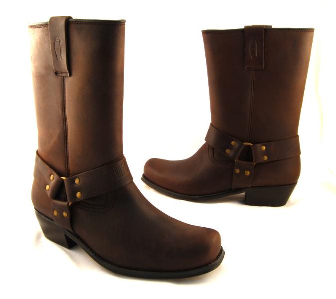 Foto botas piel moteros cowboy suela cuero , marrón, talla 41 foto 589726
