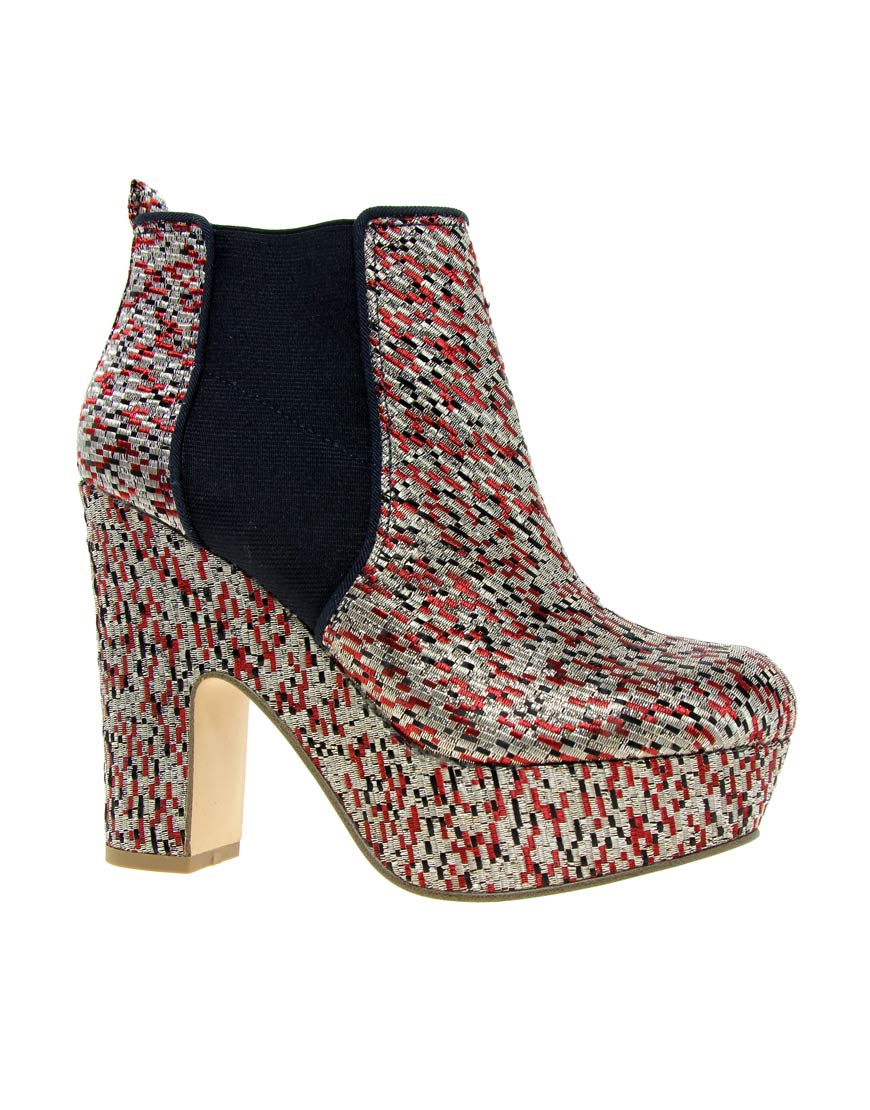 Foto Botines Chelsea AMP de ASOS Silver brocade print foto 9028