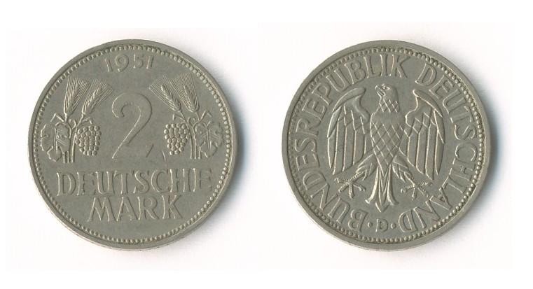 Foto Brd Bundesrepublik Deutschland J 386 2 Deutsche Mark 1951 Trauben 1951