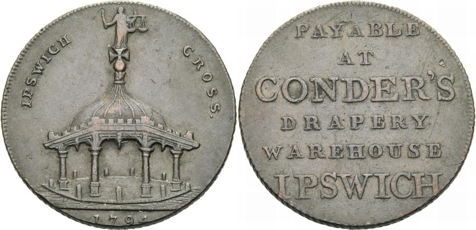 Foto Britische Trade Token Ae Halfpenny 1794