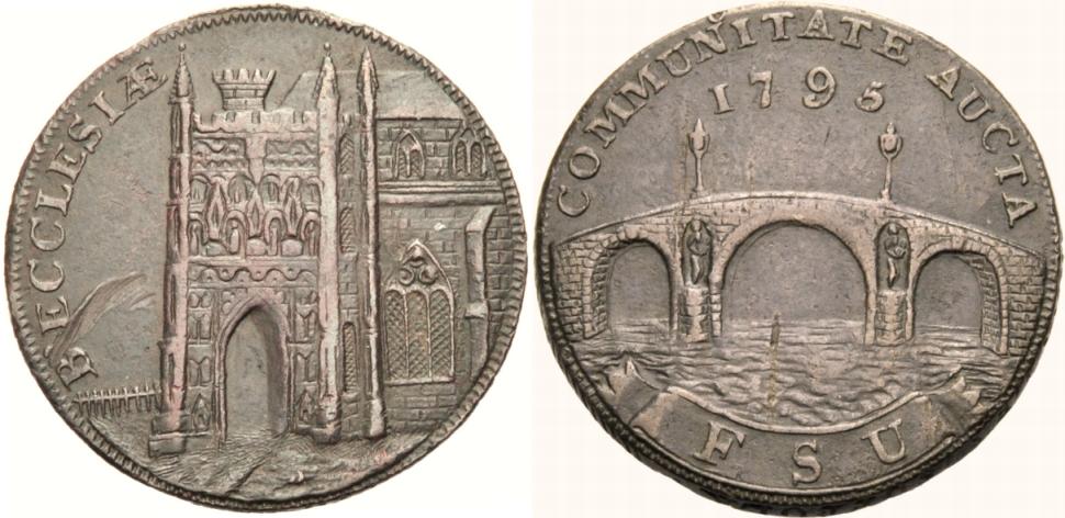 Foto Britische Trade Token Ae Halfpenny 1795
