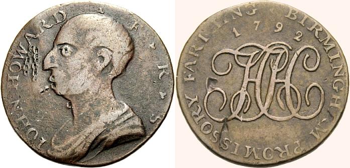 Foto Britische Trade Token Cu Farthing 1792
