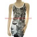 Foto Buda y mariposas blanco Talla II: Equivale a una talla M/L mujer