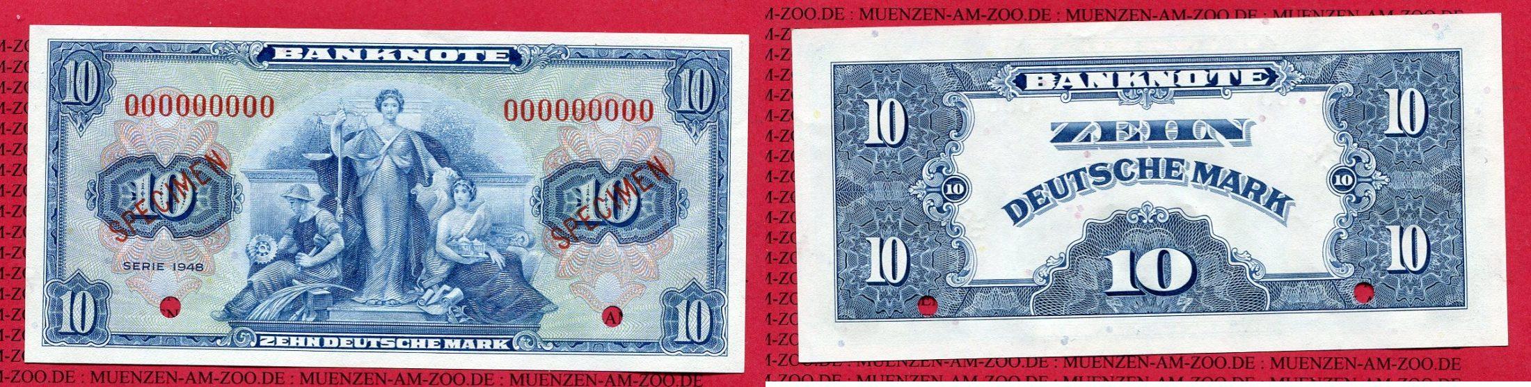 Foto Bundesrepublik Deutschland Berlin 10 Dm Deutsche Mark Kopfgeld Specime