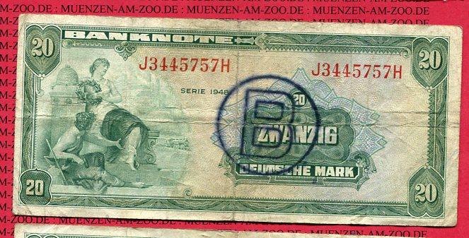 Foto Bundesrepublik Deutschland berlin 20 Dm Deutsche Mark Kopfgeld 1948 foto 63154