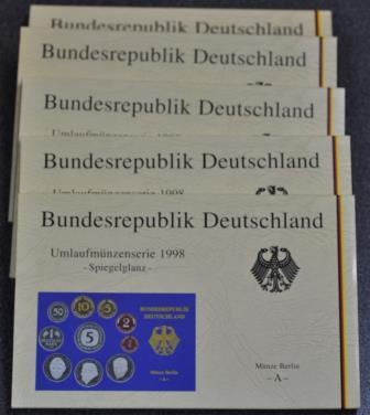 Foto Bundesrepublik Deutschland Brd 5 x 12,68 Dm 1998
