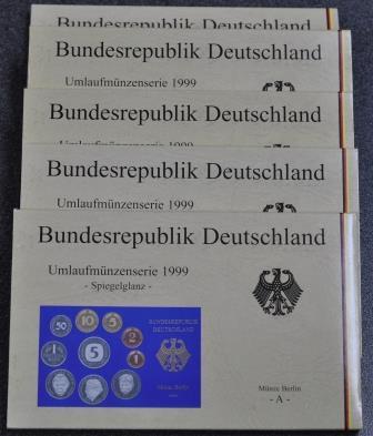 Foto Bundesrepublik Deutschland Brd 5 x 12,68 Dm 1999