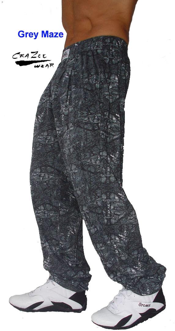 Foto C500 California Crazy Wear Workout Pants - Patterns XL Grey Maze