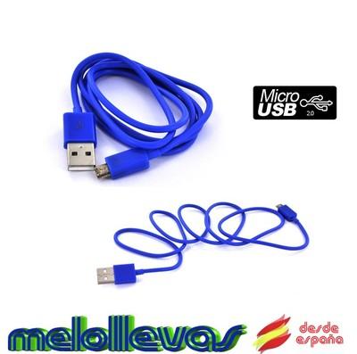 Foto Cable Datos Y Carga Micro Usb A Usb Universal, Sony,htc,samsung, Lg,etc /azul
