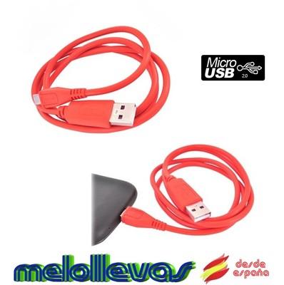 Foto Cable Datos Y Carga Micro Usb A Usb Universal Sony,htc,samsung, Lg,etc / Rojo
