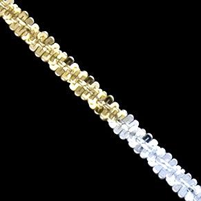 Foto Cadena de plata, 3 colores cadena de margaritas Longitud: 45cm foto 447086