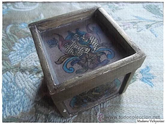 Foto caja peruana cristal y madera con policromia foto 401887