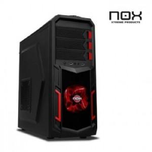 Foto caja semitorre nox nx-3 negra led rojo (sin fuente foto 680889