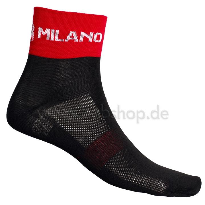 Foto Calcetines Bianchi Milano Asfalto negro-rojo