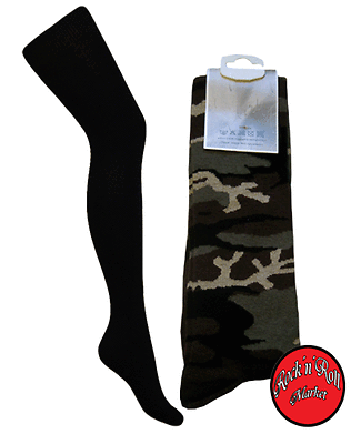 Foto Calcetines Largos Camuflaje Verde Over The Knee Socks Punk Goth Emo Grunge Crust foto 244027