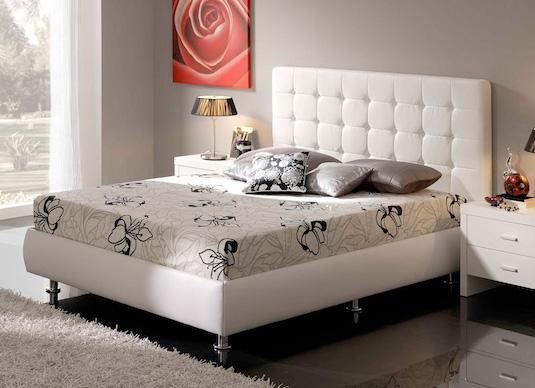 Foto cama con cabezal y diván abatible mod. eva 150x190