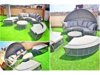 Foto Cama terraza redonda rattan lounge sol