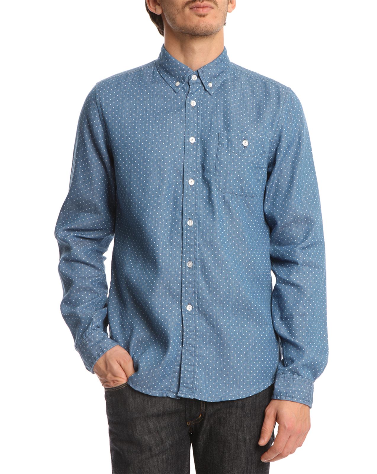 Foto Camisa azul con lunares