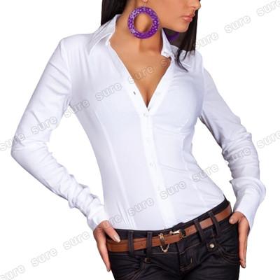 Foto Camisa Body De Mujer Con Manga Larga Talla M Color Blanco Estilo De Body foto 50087