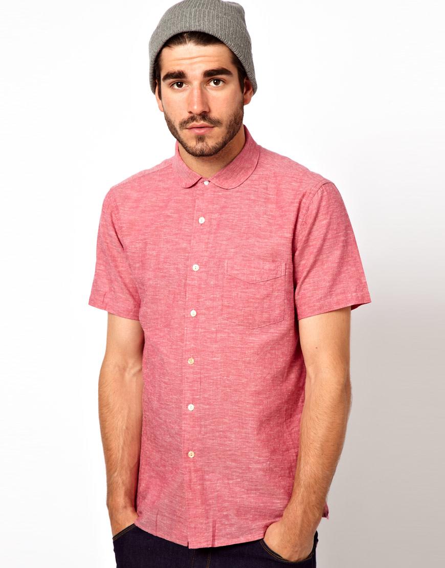 Foto Camisa de cambray de YMC Rojo foto 591081