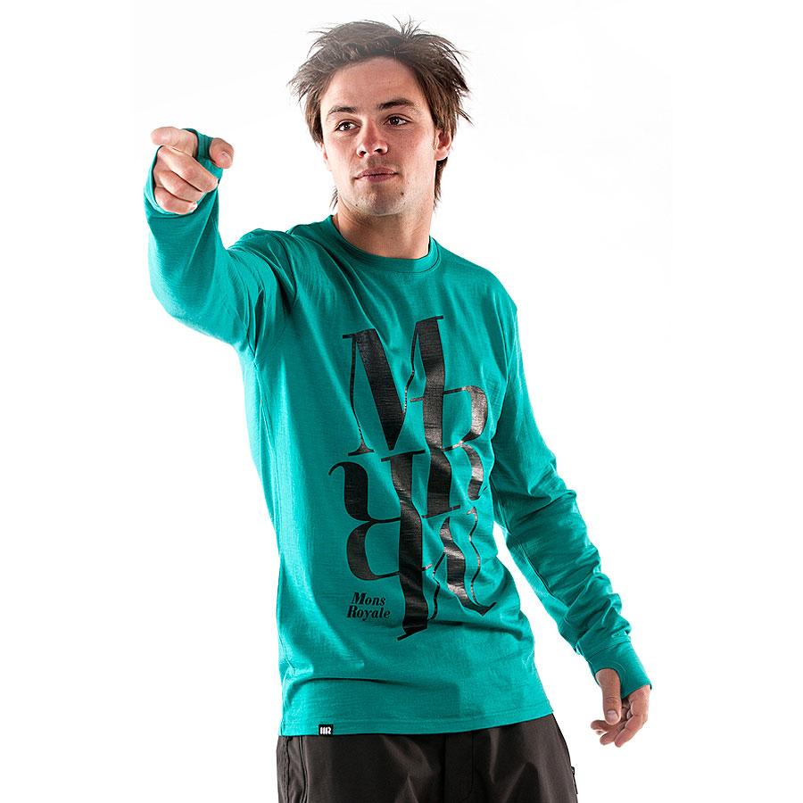 Foto Camisa de manga larga Mons Royale Original verde para hombre , m foto 717155