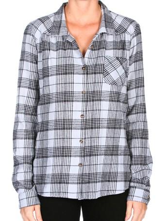 Foto Camisa Mujer Volcom Plaid It Out Dusty Azul foto 291844