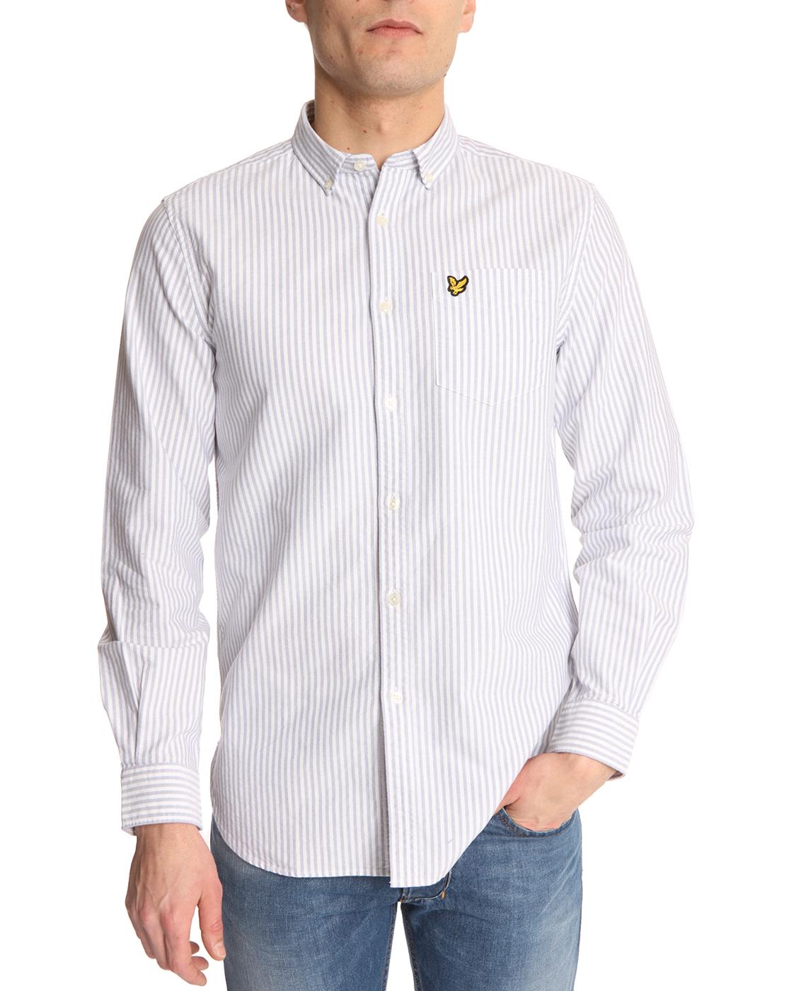 Foto Camisa Oxford rayada azul