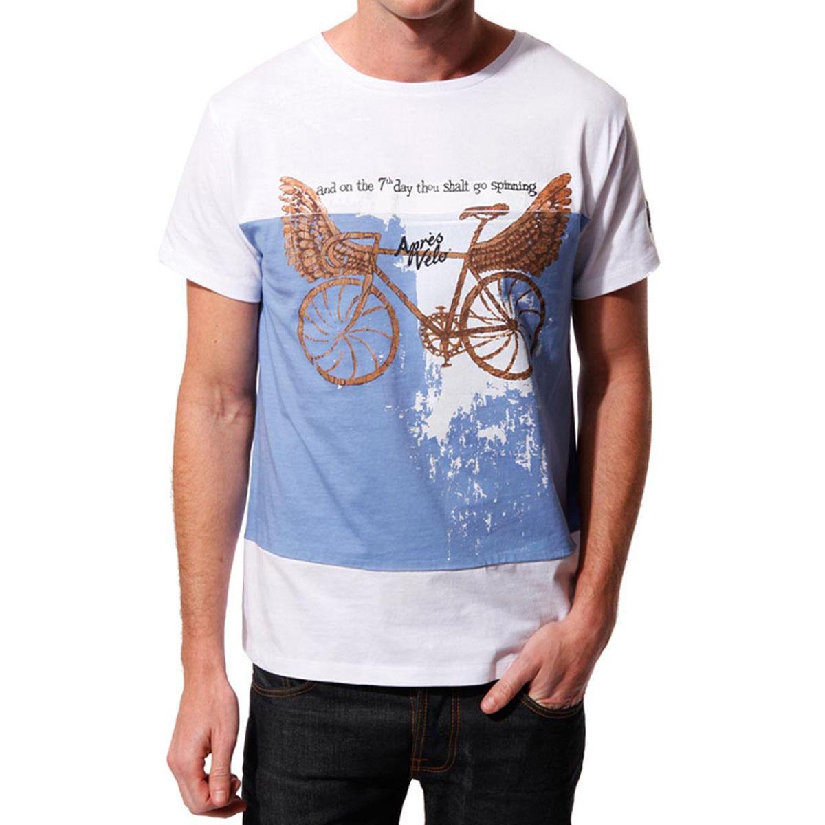 Foto Camiseta Apres Velo - Golden Bike - Extra Extra Large White/Blue foto 725671