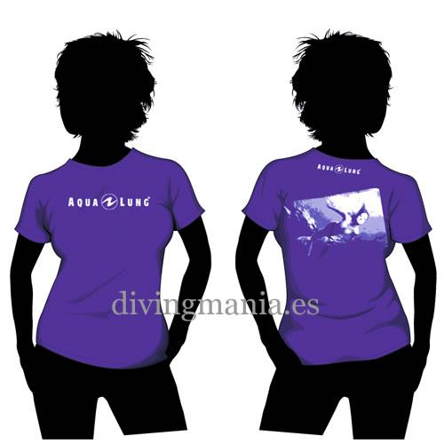 Foto Camiseta Aqualung Lila - Women Line Twilight