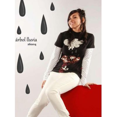 Foto Camiseta arbol lluvia negra Mermelada de Amor foto 161505