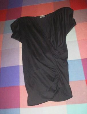 Foto Camiseta Casi Vestido Drapeado Lateral Purificacion Garcia En Negro Talla S/m foto 433642